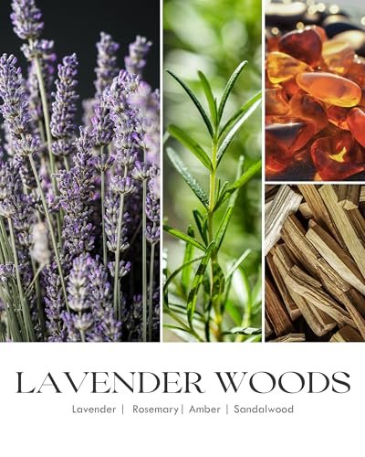 51szMe4ZjL._SL500_.jpg AOOVOO Lavender Woods Wood Wick Candle - 9 oz, 50-Hour Burn, Ideal Scented Candle for Home and Men - Image 5