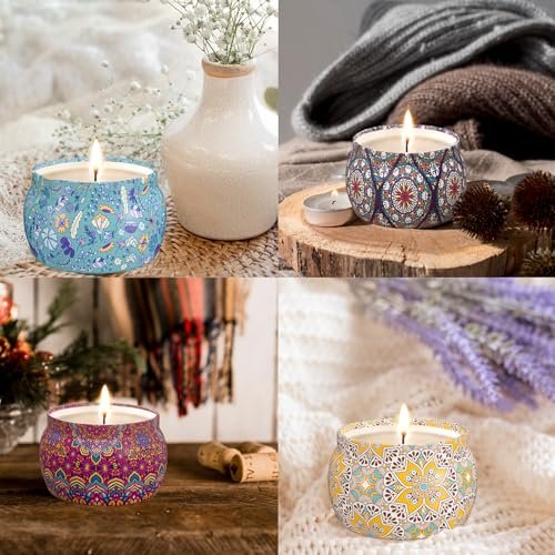 51-cpgvwIdL._SL500_.jpg TranquilBliss 4-Pack Soy Wax Candle Set – 120 Hours Burn Time, Perfect Gifts for Women & Birthdays. - Image 7