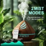500ML Essential Oil Diffuser: Remote-Controlled Aromatherapy Humidifier with 14 LED Colors, Auto Shut-Off for Home & Bedroom. - Image 2