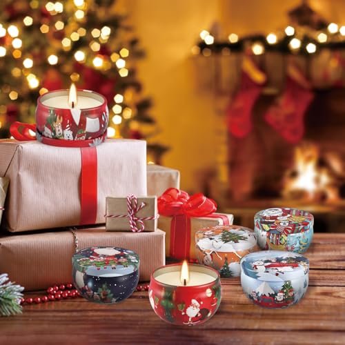 511A1poM-NL._SL500_.jpg 16-Pack Christmas Scented Candles Gift Set - Long-Lasting Soy Wax Aromatherapy - Perfect for Women, Home Decor & Holiday Gifts. - Image 5