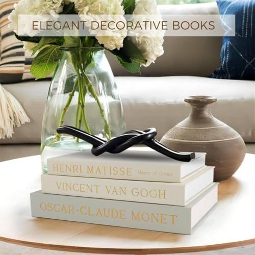 511ZJ9zjk9L._SL500_.jpg Set of 3 Sage Linen Decorative Books for Home Decor, Aesthetic Faux Books for Tables & Shelves. - Image 2