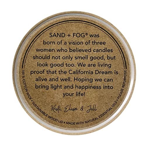 511n15eSltL._SL500_.jpg Sand + Fog Vanilla Sandalwood Candle - 12oz Luxury Jar - Lead-Free Cotton Wick - Home Decor & Air Freshener - More Sizes & Scents Available - Image 8