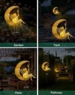 Vuees Solar Garden Statues: Fairy Moon Light Stake, Perfect Housewarming Gift for Mom or Grandma! - Image 6