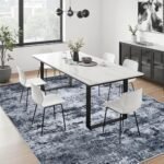 5x7 Washable Modern Abstract Area Rug: Soft, Thin, No-Slip, Stain-Resistant for Living Room, Bedroom, Office. - Image 5