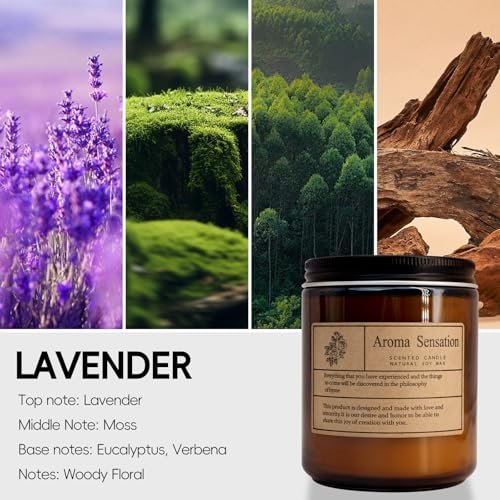 513Re6GrZ5L._SL500_.jpg ARCASA Organic Lavender Candles - Non-Toxic Soy Candles for Home, Stress Relief & Meditation (7oz) - Image 4