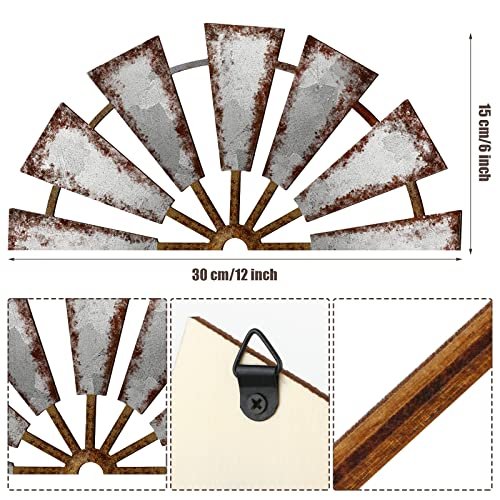 513jWgLa17L._SL500_.jpg Rustic Wooden Windmill Wall Decor - Farmhouse Living Room Art for Bedroom, Nursery, or Dorm (11.4 x 5.5 in) - Image 3