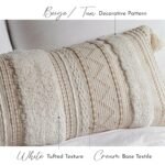 BlissBlush 14x36 Boho Lumbar Throw Pillow Cover - Neutral Farmhouse Cushion for Living Room & Bedroom (Cover Only) - Image 5