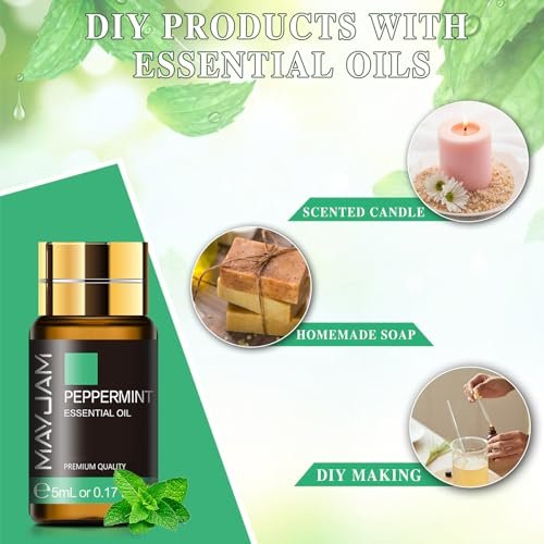 514M7dSWYjL._SL500_.jpg MAYJAM Tea Tree Essential Oil Gift Set – 20 Pure Oils for Diffusers, Skincare, and DIY Crafts (5ML) - Image 5