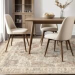 Micgeek 8x10 Washable Vintage Area Rug: Soft, Non-Slip Large Carpet for Living Room, Bedroom, Kitchen, and Home Office - Brown. - Image 8
