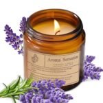 ARCASA Organic Lavender Candles - Non Toxic Soy Candles for Home, Stress Relief & Meditation (7oz)