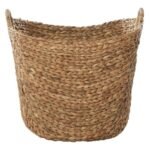 Deco 79 Seagrass Large Woven Storage Basket with Handles, Stylish Organizer 20" x 18" x 19", Brown - Image 9
