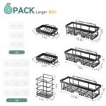 Veken Waterproof Shower Caddy 6-Pack: No-Drill Adhesive Shelves with Soap Holder for Organized Storage. - Image 7