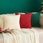 MIULEE Set of 2 Soft Corduroy 18x18 Inch Boho Striped Throw Pillow Covers for Modern Farmhouse Decor. - Image 7