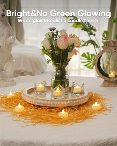 51A4THp71zL._SL500_.jpg Amagic Battery-Operated Flameless LED Tea Light Candles – 12, 24, 50, 100, 150 Pack for Holiday Decor - Image 3