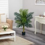 Nearly Natural 4ft Golden Cane Palm Artificial Tree - Perfect Indoor Greenery Decor! - Image 4