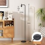 Ziisee Industrial Floor Lamp with Black Glass Shade, LED Bulbs, Foot Pedal Switch, Easy to Assemble - Image 6