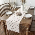 Feelyou Kids Cherry-Pattern Table Runner, 13" x 60", Cute Fruit Decor for Living Room & Dressers - Image 2