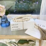 Decorative White Faux Books for Home Decor: Rustic Farmhouse Stacked Display with "With God All Things are Possible." - Image 2