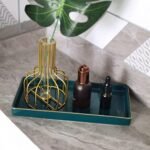 10x5 Green Ceramic Bathroom Tray – Decorative Vanity Tray for Perfume, Candles, Jewelry & Cosmetics. - Image 2