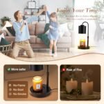 CASTLELIFE Adjustable Candle Warmer Lamp with Timer & Dimmer, Ideal Gift for Mom, Home Decor, Includes 2 Bulbs - Image 4