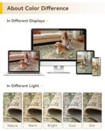 RELEANY 8'x10' Washable Non-Slip Area Rug with Floral Vintage Medallion Design in Brick Red, Rust, Brown, and Green for Living and Dining Rooms. - Image 6