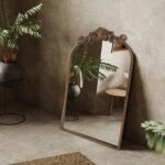 OUSHUAI Vintage Baroque Gold Brass Mirror, 19"x27", Elegant Wall Decor for Bathroom, Living Room, Hallway. - Image 8