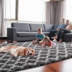 Puremy 5x7 Feet Shag Area Rug: Soft High Pile Indoor Carpet for Living Room, Bedroom, Playroom, Dark Grey/White. - Image 10