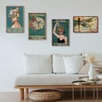 Fmcmly Be Kind to Your Mind Vintage Tin Sign - Hippie Boho Wall Art for Encouragement Gifts, 8x12 inch decor for Home, Office, Bedrooms, and Cafes. - Image 4