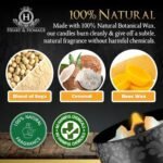 Heart & Homage Natural Scented Candle with Healing Crystals - Luxurious Sandalwood Wood Wick, 8.11 oz. - Image 5
