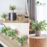 Der Rose 3-Pack Mini Fake Eucalyptus Plants - Perfect Artificial Decor for Home, Office, or Bathroom - Image 3