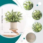 Der Rose 3-Pack Mini Fake Eucalyptus Plants - Perfect Artificial Decor for Home, Office, or Bathroom - Image 2