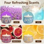 TranquilBliss 4-Pack Soy Wax Candle Set – 120 Hours Burn Time, Perfect Gifts for Women & Birthdays. - Image 2