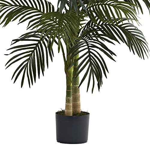 51Hz5wwDAnL._SL500_.jpg Nearly Natural 4ft Golden Cane Palm Artificial Tree - Perfect Indoor Greenery Decor! - Image 6