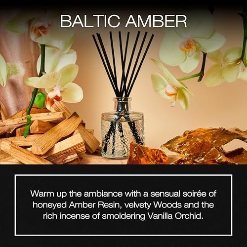 51ID9X2ZsKL._SL500_.jpg Voluspa Baltic Amber Reed Diffuser, 3.4 oz - Handcrafted Oil Diffuser for Your Home - Image 2