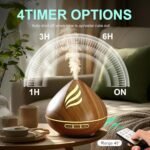 500ML Essential Oil Diffuser: Remote-Controlled Aromatherapy Humidifier with 14 LED Colors, Auto Shut-Off for Home & Bedroom. - Image 4