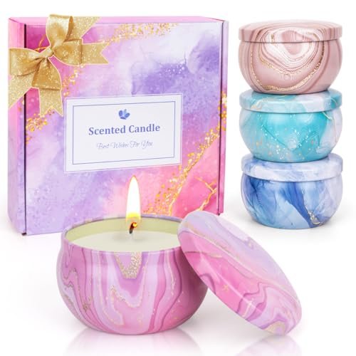 Aromatherapy Candle Gift Set for Women - 4 Pack of Candles Gift Set for Women, Aromatherapy Candles for Home Scented 4 Pack, 80 Hours Long Lasting, Womens Gifts for Christmas, Birthday, Valentines Day