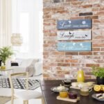 Rustic Wood Sign Set: "Live, Love, Blessed" Wall Decor for Home, Kitchen, or Living Room - 12"x3"x0.2" (Blue Series) - Image 3
