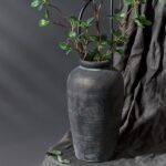 Vaseking 11" Rustic Ceramic Vase: Minimalist Farmhouse Decor for Living Room, Wedding, and Table Settings. - Image 4