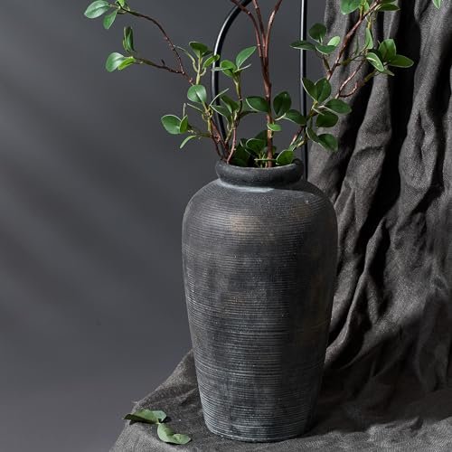 51MAA3d6y-L._SL500_.jpg Vaseking 11" Rustic Ceramic Vase: Minimalist Farmhouse Decor for Living Room, Wedding, and Table Settings. - Image 4