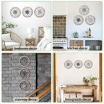 Paquesta 3-Piece Round Farmhouse Wall Decor with 6 Interchangeable Flowers - Rustic 12" Medallion Art for Home. - Image 5