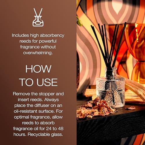 51NBa2jCkEL._SL500_.jpg Voluspa Baltic Amber Reed Diffuser, 3.4 oz - Handcrafted Oil Diffuser for Your Home - Image 4