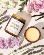 AOOVOO Scented Candle Set - 4PC, 36 oz Soy Candles in Lavender, Vanilla, Eucalyptus & Sage. Perfect for Home Fragrance! - Image 5