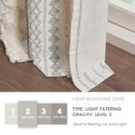INK+IVY Imani 100% Cotton 50"x84" Chenille Stripe Curtain - Mid-Century Rod Pocket Drape, Ideal for Living Room & Bedroom Privacy. - Image 4