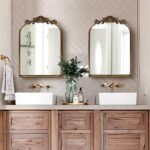 OUSHUAI Vintage Baroque Gold Brass Mirror, 19"x27", Elegant Wall Decor for Bathroom, Living Room, Hallway. - Image 9