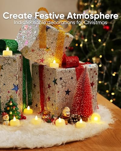 51P618468ZL._SL500_.jpg Amagic Battery-Operated Flameless LED Tea Light Candles – 12, 24, 50, 100, 150 Pack for Holiday Decor - Image 4
