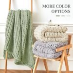 Admitrack 51"x63" Chunky Knit Chenille Throw Blanket: Soft, Cozy Home Decor for Sofa (Ivory) - Image 7