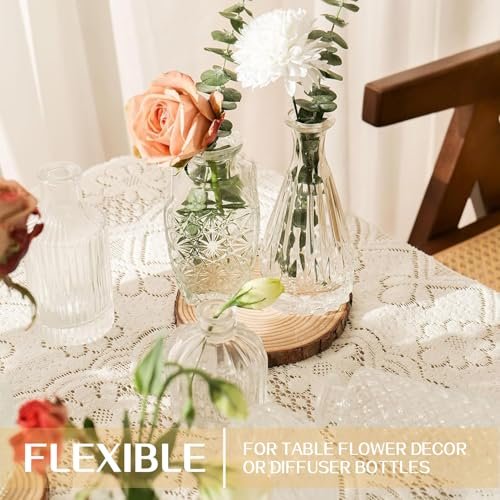 51POjeyjYXL._SL500_.jpg Anquephd 32PCS Clear Mini Bud Vases - Ideal Wedding Centerpieces for Parties & Events - Image 5