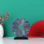 DOVDOV Blue Home Decor Sculpture: Unique Round Line Statue for Living Room, Office, Bedroom, and Dining Table. - Image 4