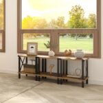 MMEOLUOOK Large Farmhouse End Table – Industrial Style Sofa & Coffee Table with Storage for Living Room & Bedroom. - Image 8