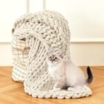 Admitrack 51"x63" Chunky Knit Chenille Throw Blanket: Soft, Cozy Home Decor for Sofa (Ivory) - Image 6